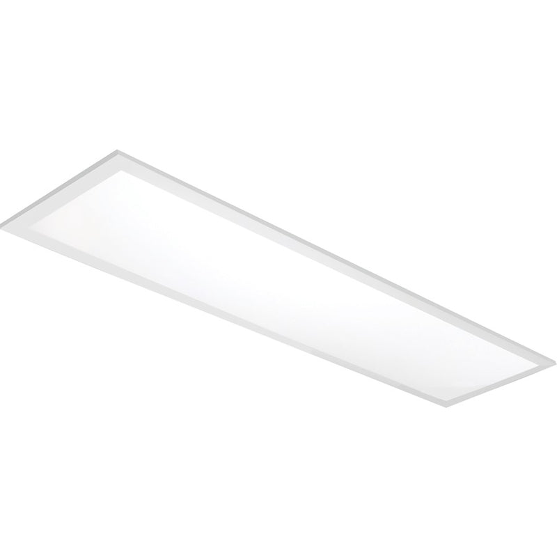 Nuvo 65-377 48in 40W LED Flat Panel Flush Mount | Utility White Finish | Utility Room & Commercial Space | 5000 Lumens 3500K 80 CRI Dimmable | Model 65-377