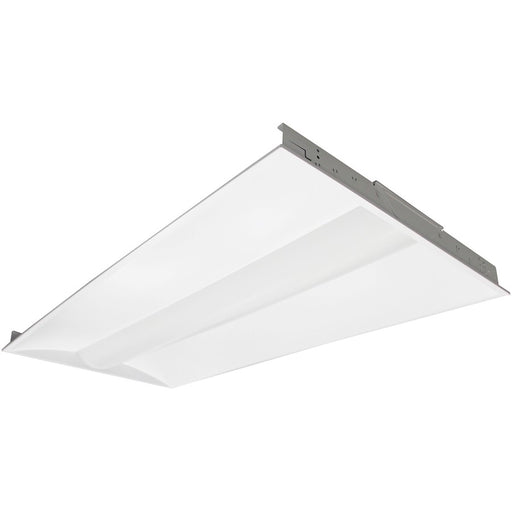 Nuvo Lighting 48in 1-Light Flush Mount | Utility White LED Troffer | Office & Commercial Utility Room | 48 x 24 x 2.75 in, 6250 Lumens | Model 65-432