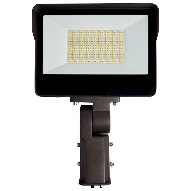 Nuvo LED Flood Light 17in 150W Selectable CCT | Utility Bronze and Clear Tempered Glass | Outdoor Security & Commercial Lighting | 12 x 17 | Model 65-543