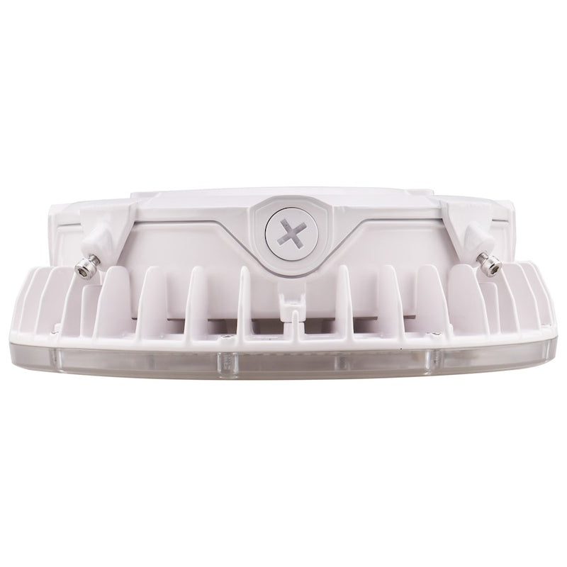 Nuvo Lighting LED Round Canopy Light 10in 25W Flush Mount | Utility White Die-Cast Aluminum with ColorQuick | Outdoor & Garage Entryway | Model 65-623R1