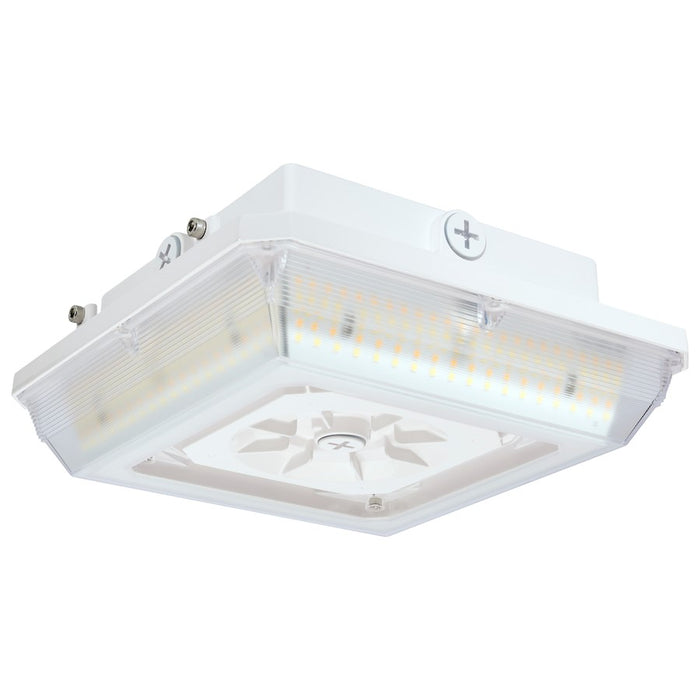 Satco 20W Square LED Wide Beam Angle Canopy Light, White - 65-634