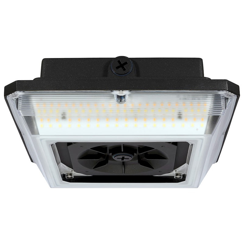 Satco 20W Square LED Wide Beam Angle Canopy Light, Bronze