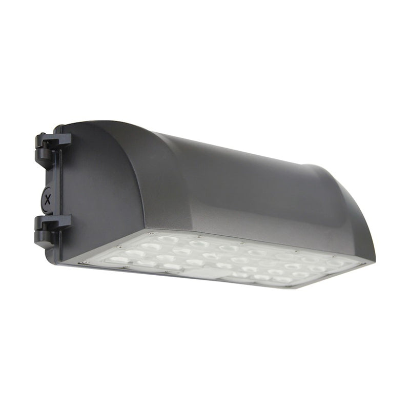 Nuvo 80W Full Cutoff LED Wall Pack CCT Selectable | Utility Bronze | Outdoor Building & Parking Lot Security Light | 9600-10000 Lumens | Model 65-673