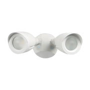 Nuvo Lighting LED Dual-Head Security Light | Modern Contemporary White Die-Cast Aluminum | Outdoor Entryway & Garage | 8.8 x 8.16 x 4.54 | Model 65-710