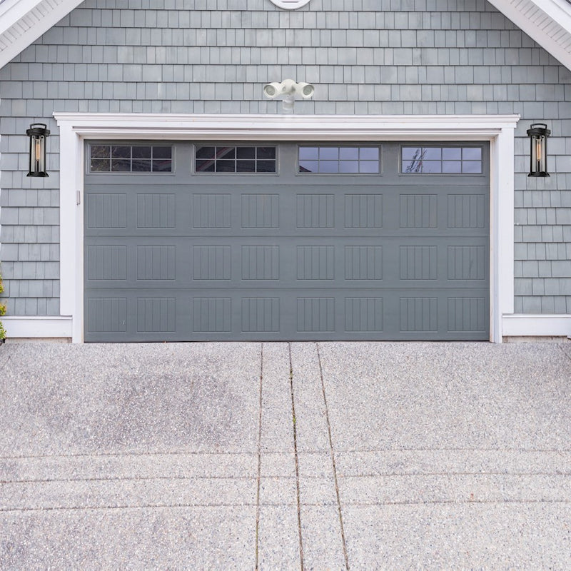 Nuvo 65-711 9in Dual-Head LED Security Light | Modern Contemporary White Die-Cast Aluminum with Motion Sensor | Outdoor Entryway & Garage | Model 65-711