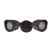 Nuvo Lighting LED Security Light Dual Head | Modern Bronze Die-Cast Aluminum | Outdoor Entryway & Garage Wall Light | 3000K Warm White, 2KV | Model 65-712