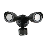 Nuvo Lighting LED Security Light Dual Head | Modern Contemporary Black Die-Cast Aluminum | Outdoor Motion Sensor Floodlight | 9 x 8 x 6 in | Model 65-715