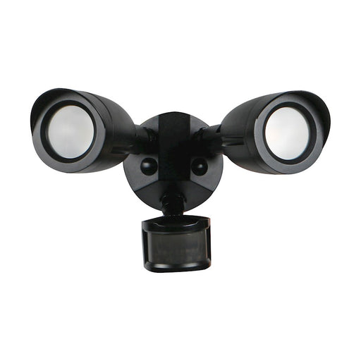 Nuvo Lighting LED Security Light Dual Head | Modern Contemporary Black Die-Cast Aluminum | Outdoor Motion Sensor Floodlight | 9 x 8 x 6 in | Model 65-715