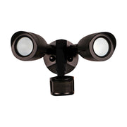 Nuvo 65-719 LED Security Light Dual Head | Modern Contemporary Bronze Die-Cast Aluminum | Outdoor Entryway & Garage | 8.8 x 8.16 x 6.42 in | Model 65-719