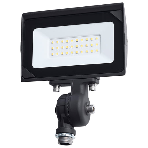 Nuvo 15W LED Flood Light | Utility Bronze Die-Cast Aluminum | Outdoor Area & Site Lighting | 5.97 x 1.02 x 7.4 in | Model 65-725