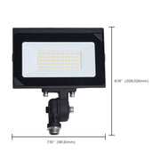 Nuvo Lighting 65-730 50W LED Flood Light | Utility Bronze Die-Cast Aluminum | Outdoor Security & Site Lighting | 5750 Lumens 5000K Wet | Model 65-730