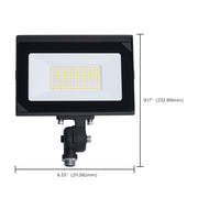 Nuvo Lighting 80W LED Flood Light | Bronze Die-Cast Aluminum and Tempered Glass | Outdoor Security & Landscape Lighting | 9200 Lumens | Model 65-732