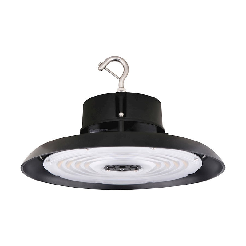 Nuvo Lighting 65-786R1 14in 200W UFO LED High Bay | Utility Black Aluminum | Warehouse & Commercial Workshop | 28800 Lumens, 5000K | Model 65-786R1