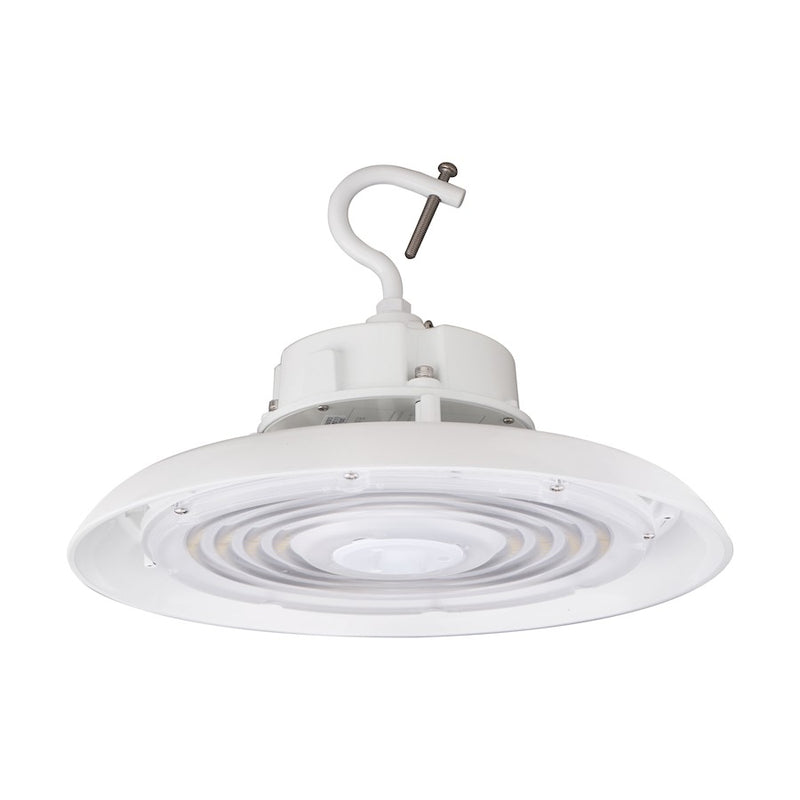 Nuvo Lighting 65-793 150W UFO LED High Bay | Utility White Finish | Warehouse & Commercial Workshop | 20850 Lumens, 4000K, Dimmable, Wet | Model 65-793