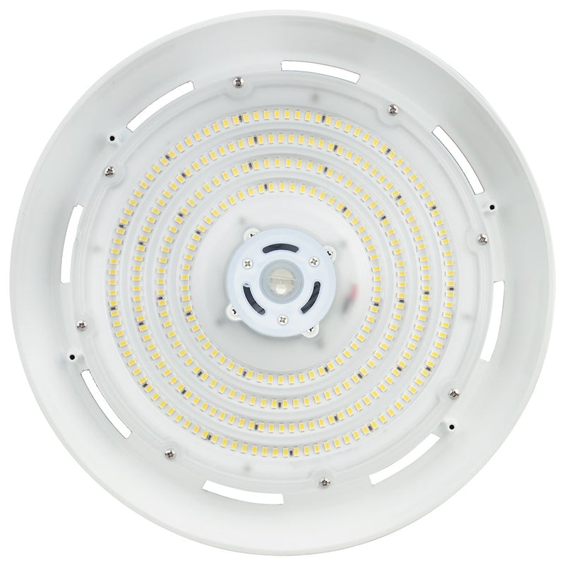 Nuvo Lighting 65-796R1 14in 200W UFO LED High Bay | Utility White Finish | Warehouse & Commercial Workshop | 28800 Lumens, 5000K | Model 65-796R1