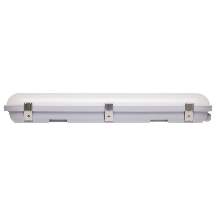 Satco 2' Vapor Proof Linear Fixture/Integrated Microwave Sensor, Gray