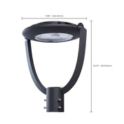 Nuvo LED Post Top Light 21in | Utility Bronze Powder-Coated Aluminum | Pathways & Parking Areas | 35-75W, 4375-10875 Lumens | Model 65-895