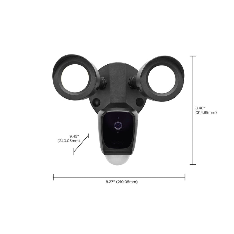 Nuvo Lighting Starfish 20W Smart Security Light with Camera | Black Die-Cast Aluminum | Outdoor Motion Detection & Two-Way Talk | Model 65-901R1