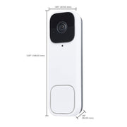 Nuvo Lighting Starfish Smart Doorbell Security Camera Wired | White Doorbell with White Chime | Entryway & Front Door | 5.87in H | Model 65-933
