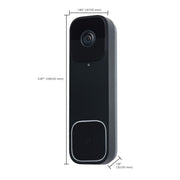 Nuvo Lighting Starfish Smart Doorbell Security Camera Wired | Black Doorbell with Black Chime | Entryway & Front Door | 5.87in H | Model 65-934