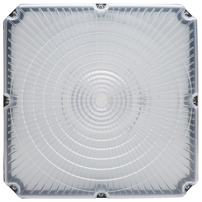 Nuvo Lighting 65-981 10in LED Field Selectable Canopy Fixture | Utility Bronze Die-Cast Aluminum and Polycarbonate Lens | Covered Patio & | Model 65-981