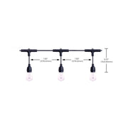 Nuvo Lighting S11190 Starfish 24ft LED String Light | Smart RGBTW with App Control | Patio & Party Room | Black Finish | Model S11190