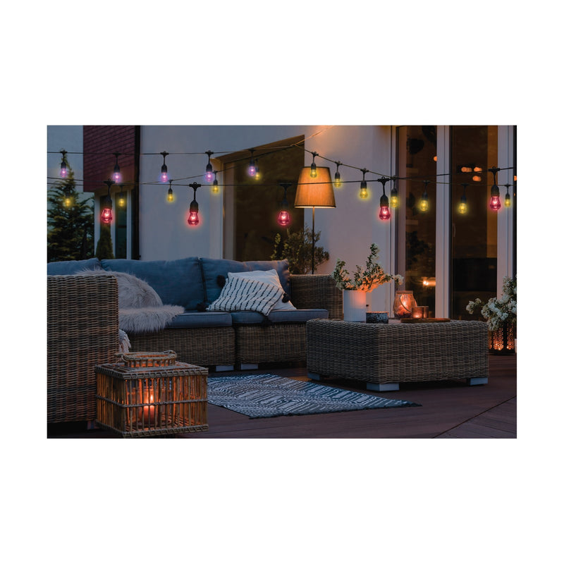 Nuvo Lighting S11190 Starfish 24ft LED String Light | Smart RGBTW with App Control | Patio & Party Room | Black Finish | Model S11190