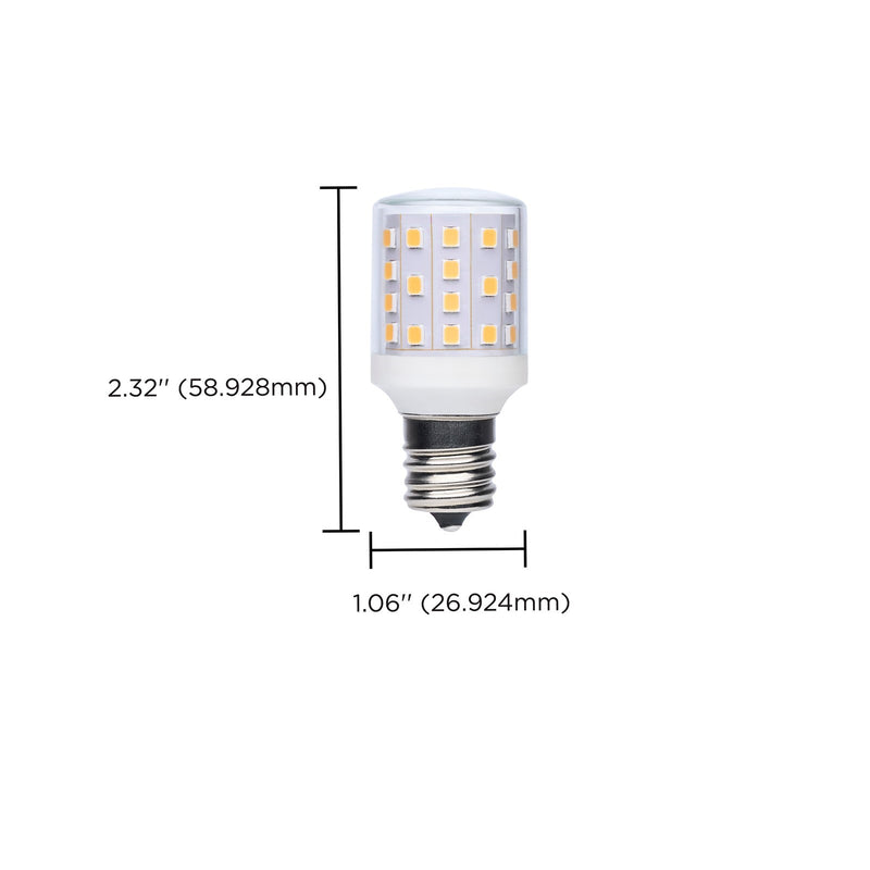 Nuvo Lighting S11204 3.5W T14 LED Refrigerator Bulb | Clear Glass, 5000K Daylight | Appliance & Enclosed Fixture | 420 Lumens, Dimmable | Model S11204