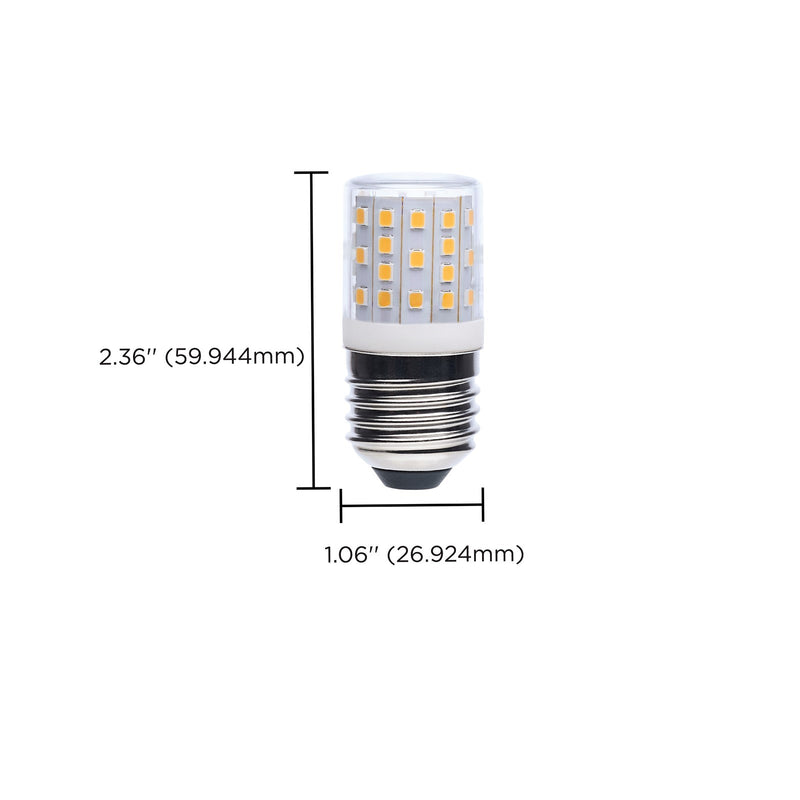 Nuvo Lighting S11207 3.5W T14 LED Refrigerator Bulb | Clear Glass, 3000K Soft White | Appliance & Enclosed Fixture | 420 Lumens | Model S11207