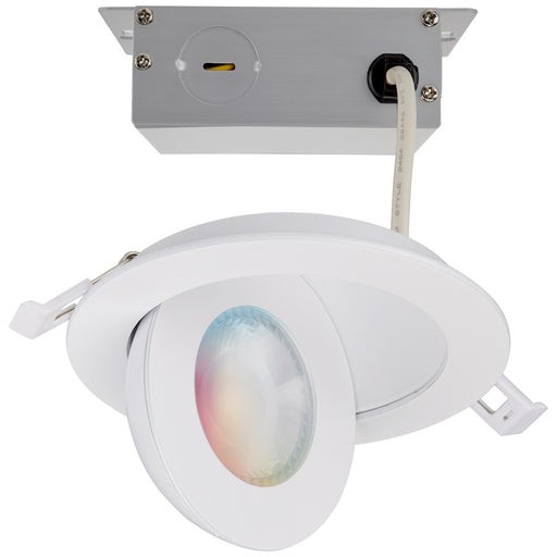 Satco 9W LED Gimbaled Downlight 4" RGB/Tunable White Round White - S11293