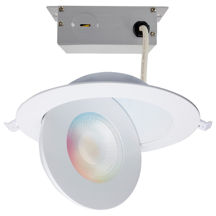 Satco Starfish 15W LED Gimbal Downlight/6" 2700K/5000K RGB, White - S11295R1