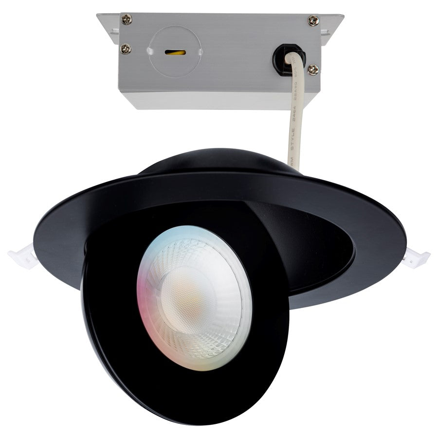 Satco Starfish 15W LED Gimbal Downlight/6" 2700K/5000K RGB, Black - S11296R1