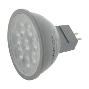 Nuvo Satco 6W MR16 LED Bulb 3000K 550 Lumens | Dimmable Gray GU5.3 Bi-Pin | Accent & Downlight Fixtures | 1.97 x 1.78 in | Model S11341