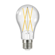 Nuvo Lighting Satco 12W LED A19 Bulb 4-Pack | Clear Glass 2700K Warm White Dimmable | Indoor & Enclosed Fixtures | 1500 Lumens 80 CRI | Model S11513