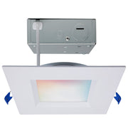 Satco 12W LED Regress Baffle Downlight 6" SQ Tunable/RGB/White - S11567