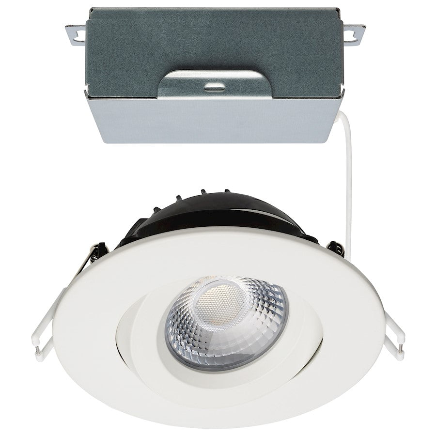 Satco LED Downlight/Gimbaled/Round/Remote Driver, White - S11618R1