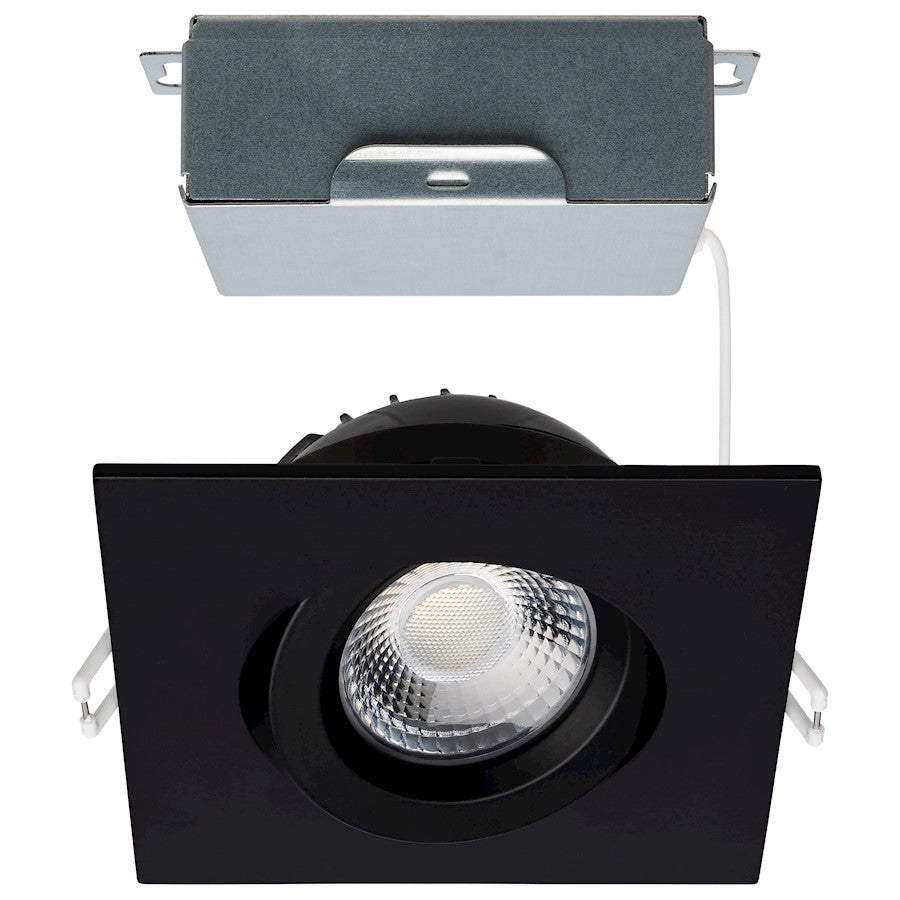 Satco 4" LED Downlight/Gimbaled/Square/Remote Driver, Black - S11622R1