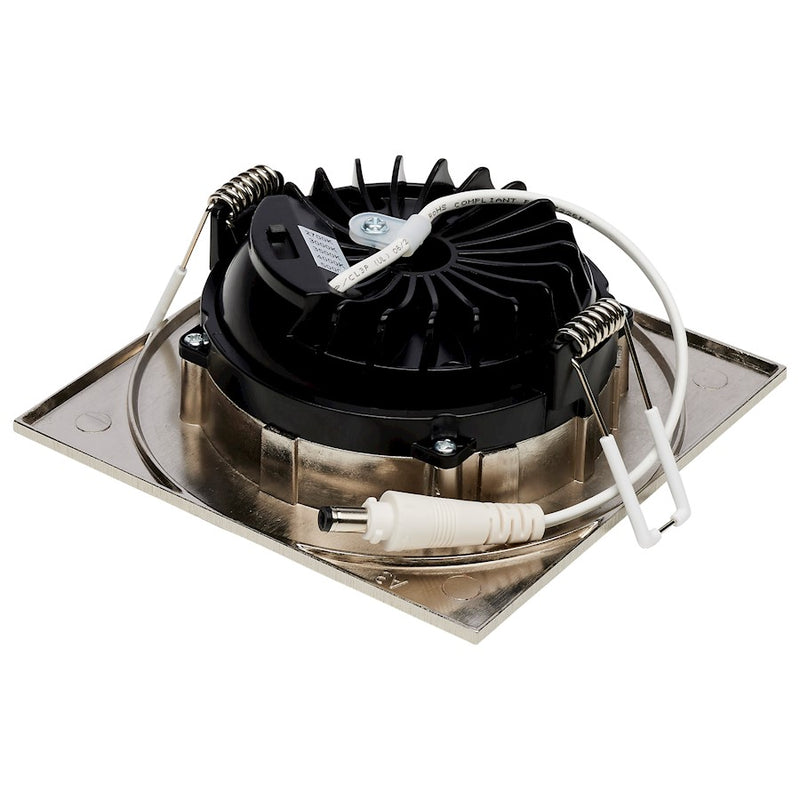 Nuvo Satco S11623R1 4in LED Recessed Downlight | Brushed Nickel Utility Gimbaled | Bathroom & Covered Patio Wet Location | 850 Lumens 12W | Model S11623R1
