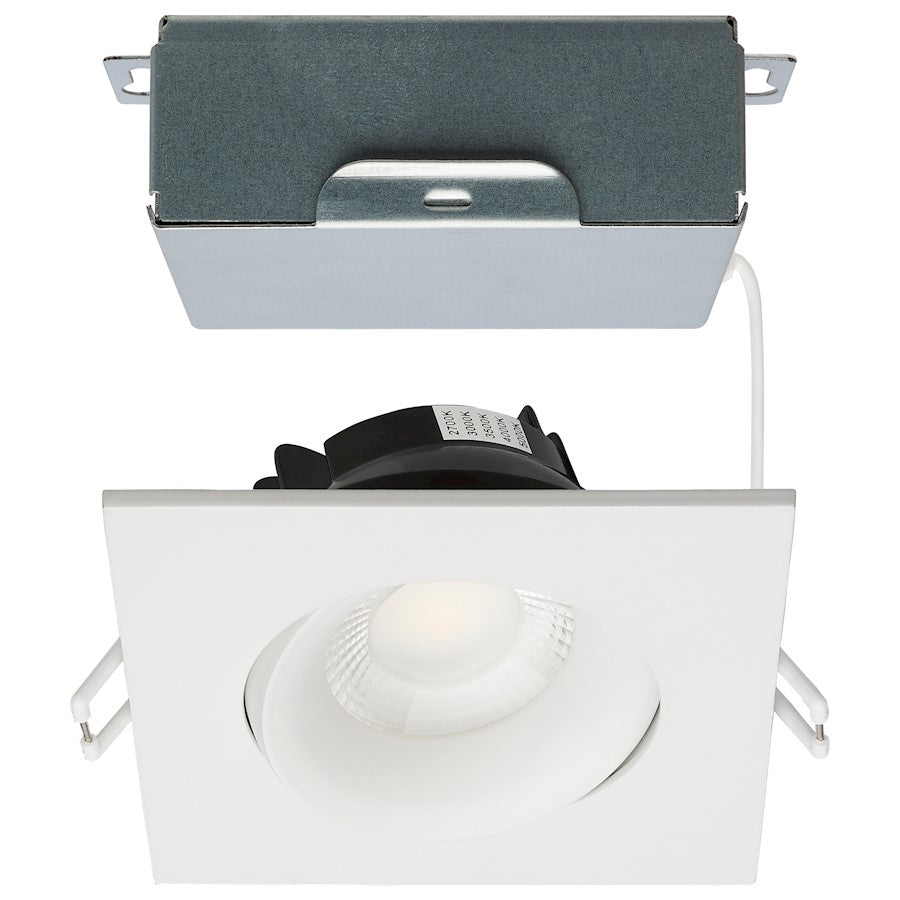 Satco 3.5" LED Downlight/Gimbaled/Square/Remote Driver, White - S11627R1