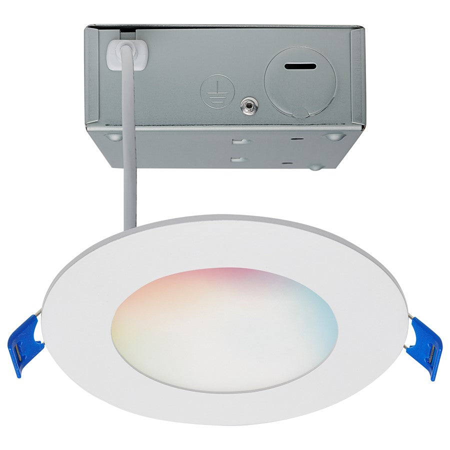 Satco Starfish 8W LED Wire Downlight/4" Remote Driver Round, White - S11636