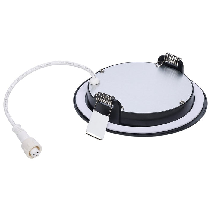 Satco 8W LED Downlight/Remote Driver 4" Round Flat Face, Black