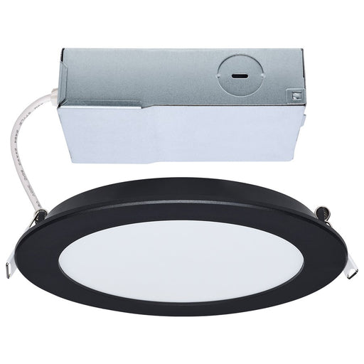 Satco 11W LED Downlight/Remote Driver 6" Round Flat Face, Black - S11686