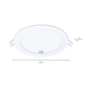 Nuvo Pro 6in LED Downlight with Emergency Battery | 15W/11W Selectable, White | Hallways & Closets | 1350 Lumens, 90 CRI, Wet Rated | Model S11697