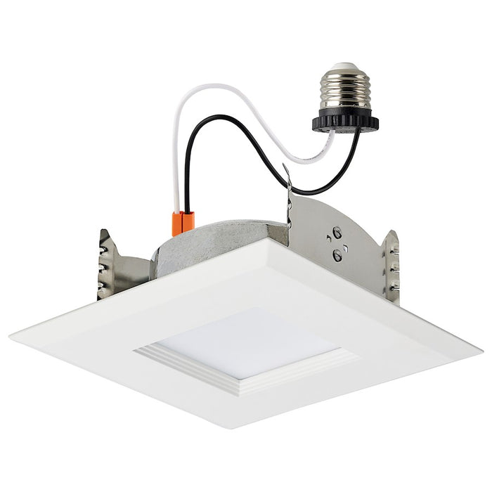 Satco 6.7W LED Downlight Retrofit 4" CCT Selectable Square White - S11820R1