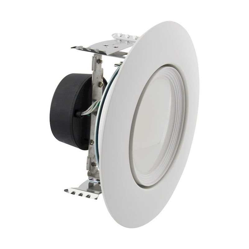 Nuvo Satco Color Quick 6in LED Recessed Downlight Gimbaled | Modern White Finish Adjustable Color Temp | Kitchen & Bathroom Damp Location | Model S11824