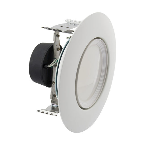 Nuvo Satco Color Quick 6in LED Recessed Downlight Gimbaled | Modern White Finish Adjustable Color Temp | Kitchen & Bathroom Damp Location | Model S11824