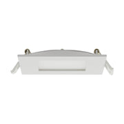 Nuvo Lighting S11829 4in LED Direct Wire Downlight | Edge Lit Square White Trim | Kitchen & Bathroom Recessed | 600-650 Lumens, 2700K-5000K | Model S11829