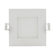 Nuvo Lighting S11829 4in LED Direct Wire Downlight | Edge Lit Square White Trim | Kitchen & Bathroom Recessed | 600-650 Lumens, 2700K-5000K | Model S11829