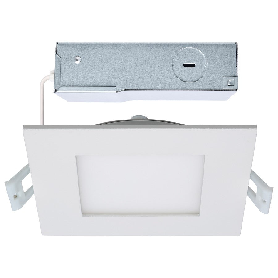 Satco 10W LED Downlight/Edge-lit 4" Square Remote Driver, White - S11829R1