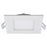 Satco 10W LED Downlight/Edge-lit 4" Square Remote Driver, White